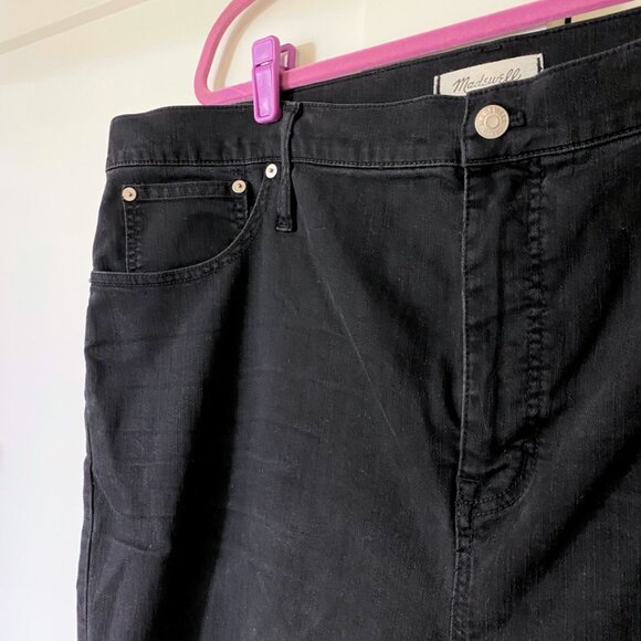 Madewell Slim Wide Leg Crop Jeans - Lunar Wash Black, High Waist - Size 24W - Picture 3 of 11